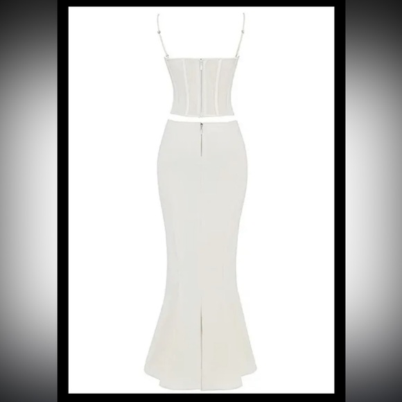 HOUSE OF CB - ‘Paloma’ Ivory Corset Maxi Dress - Size S 4/6 - Picture 5 of 10